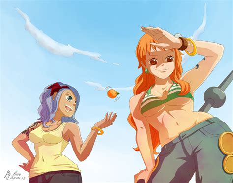 One Piece Nami And Nojiko By Ah On Deviantart