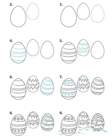 Как нарисовать пасхальные яйца Пасхальные яйца рисунки карандашом для