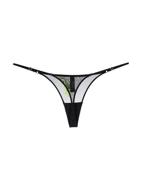 Zhilyova Embroidered Sheer Thong Farfetch