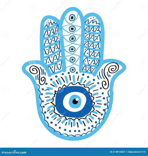 Ornate Hamsa Amulet Against The Evil Eye And Spoilage Popular Arabic