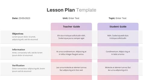 Free Powerpoint Lesson Plan Template Slidebazaar