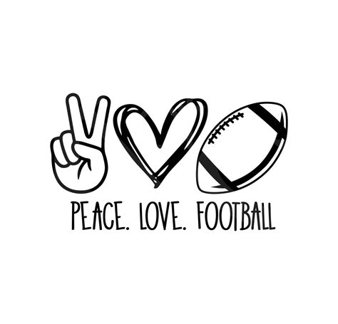 Peace Love Football Svg Football Svg Football Shirt Svg Football Svg