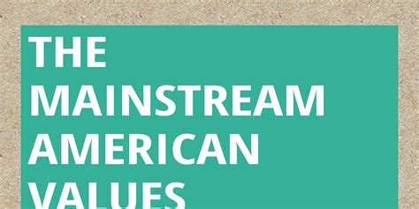 The Mainstream American Values Infogram