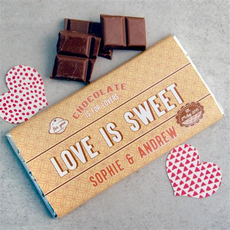 Personalised Chocolate Bar Romantic Chocolate Ts