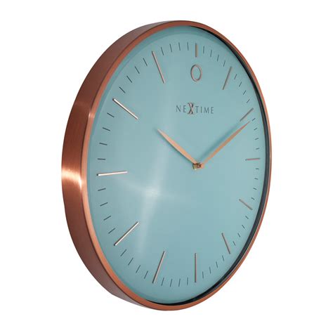 Buy Nextime Glamour Wall Clock Turquoise And Rose Gold