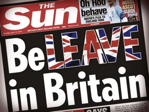 Sun Newspaper Urges Readers To Beleave In Britain