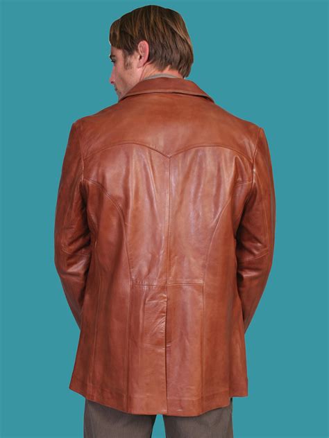 Scully Mens Antique Brown Leather Blazer