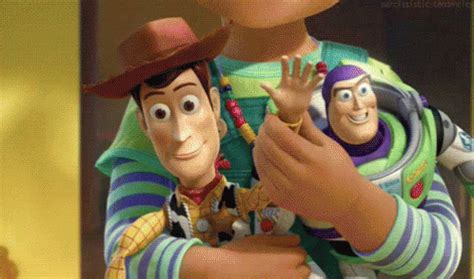 Andy Saying Bye To Woody Buzz GIF Toy Story Woody Buzz Lightyear