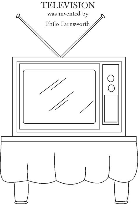 Tv Coloring Pages Printable Television Themed Coloring Sheets For Kids