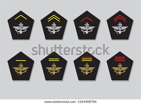 Military Ranks Insignia Worldepaulets Illustration On Stock Vector