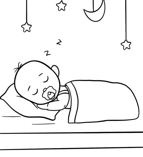 Sleeping Boy Coloring Pages