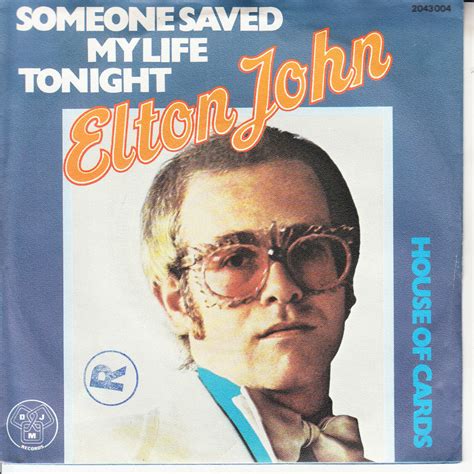 Elton John Someone Saved My Life Tonight Picture Sleeve 7 45 Record
