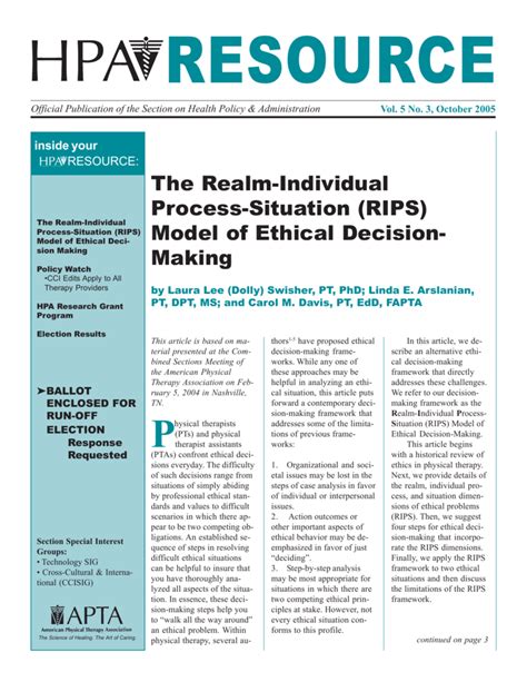 Awareness is created through ethics training, codes of ethics, and communication and actions from the top down. (RIPS) Model of Ethical Decision- Making