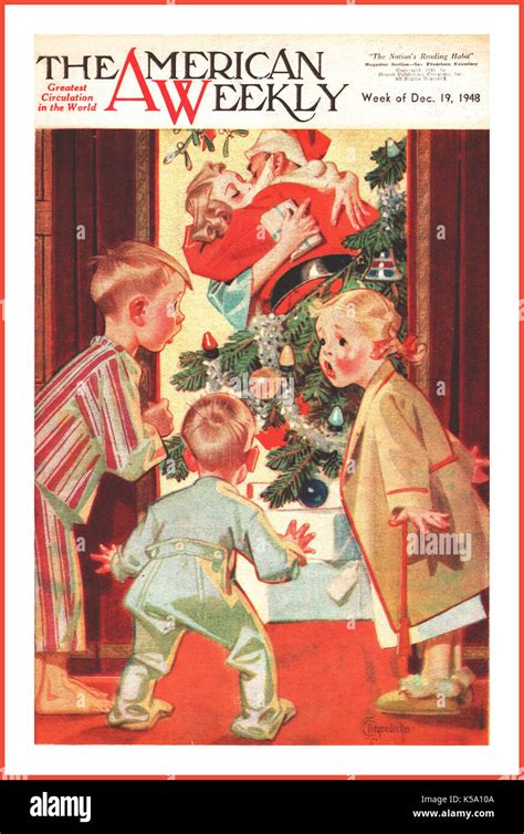 Portada De Revista De La Familia De Navidad Retro Vintage Fotografías E