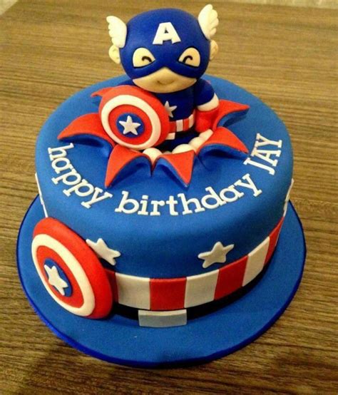 Captain America Cake Etsy