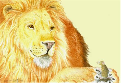 Laura Goetz An Illustrators Journal Aesops Fable The Lion And The Mouse
