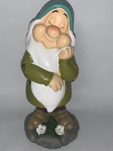 Disney Snow White Dwarf Sleepy Resin Garden Figurine Statue 7 12