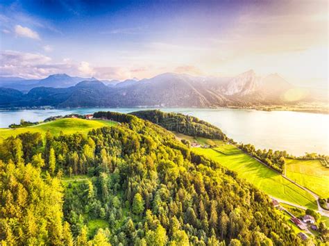 Lake Mondsee In Salzkammergut Austria Stock Image Image Of Viewpoint