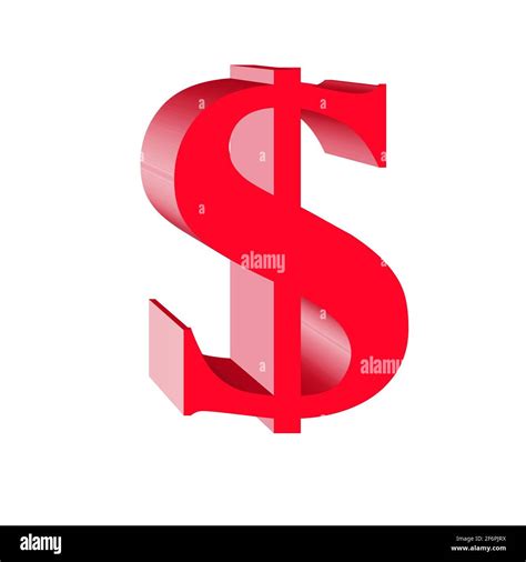 American Dollar Icon Sign Red Symbol Us Dollar Isolated On White