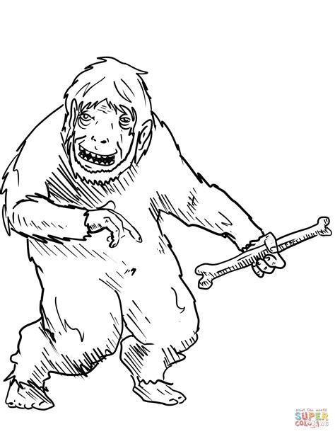 Sasquatch Coloring Page Coloring Pages