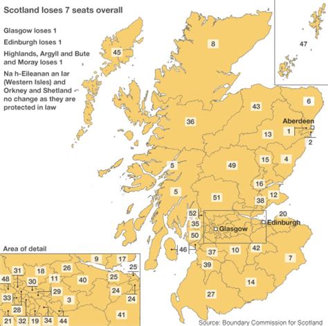 Map Proposed Scottish Constituencies For Westminster Bbc News