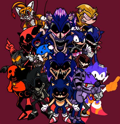 I Drew All 25 Characters In Vs Sonicexe As A Goodbye To What In My