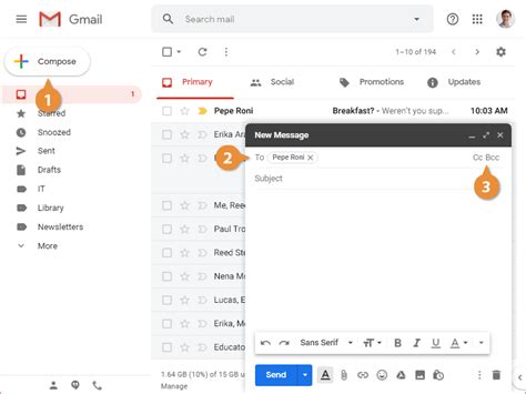 Compose An Email Customguide