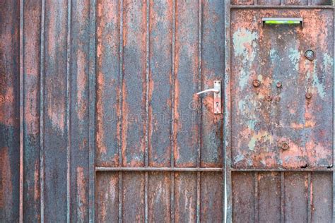 Rusty Metal Door Stock Image Image Of Lock Padlock 103381477