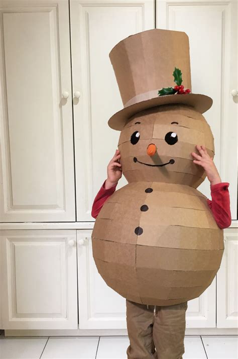 Diy Cardboard Snowman Costume Template By Zygote Brown Designs