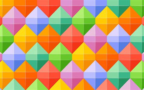 Geometric Shapes Colorful Rhombuses Android Colorful Lines Lollipop