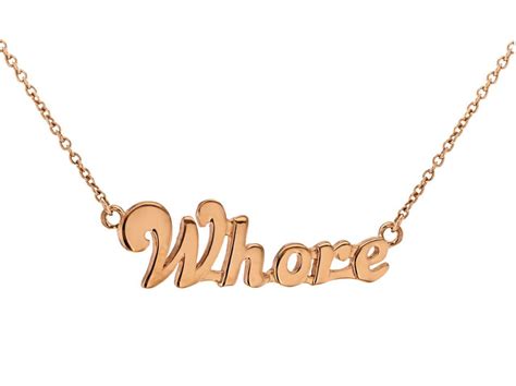 Whore Necklace Rose Gold True Rocks