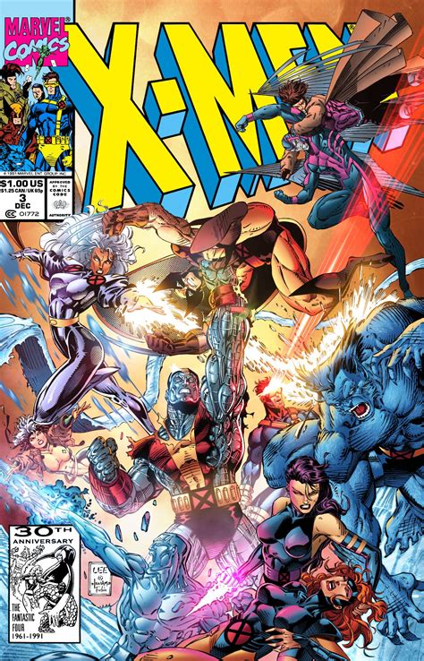 X Men 1991 Issue 3 Cover By Bruno Furlani Pencils By Jim Lee Inks