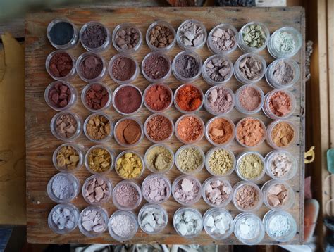 A Multicolored Library Of The Worlds Ochre Pigments Archived By Heidi