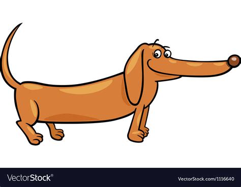 Dachshund Dog Cartoon Royalty Free Vector Image