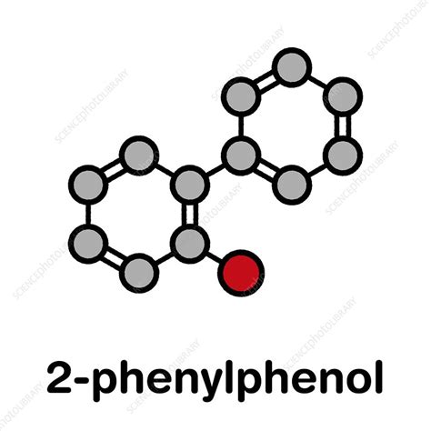 2 Phenylphenol Preservative Molecule Illustration Stock Image F030