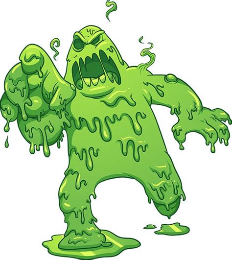Slime Monster Inspirational Element Monster Illustration Vector