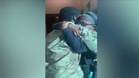 Military Son Comes Home To Surprise Police Sergeant Mother For Holidays