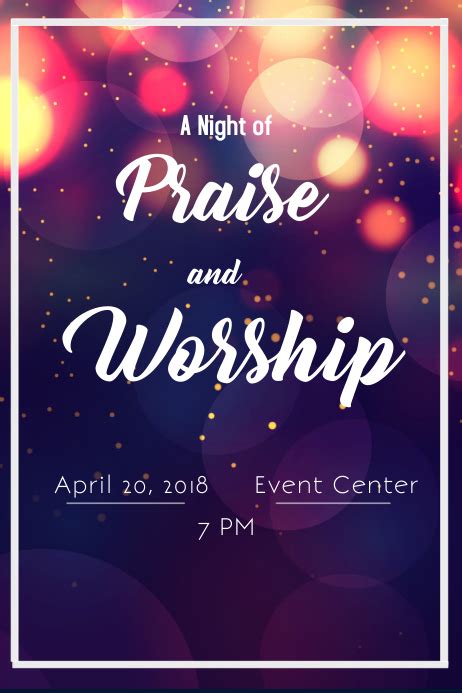 Praise And Worship Template Postermywall