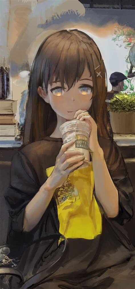 Cute Anime Girls Drinking Coffee Posted By Zoey Mercado Cute Anime
