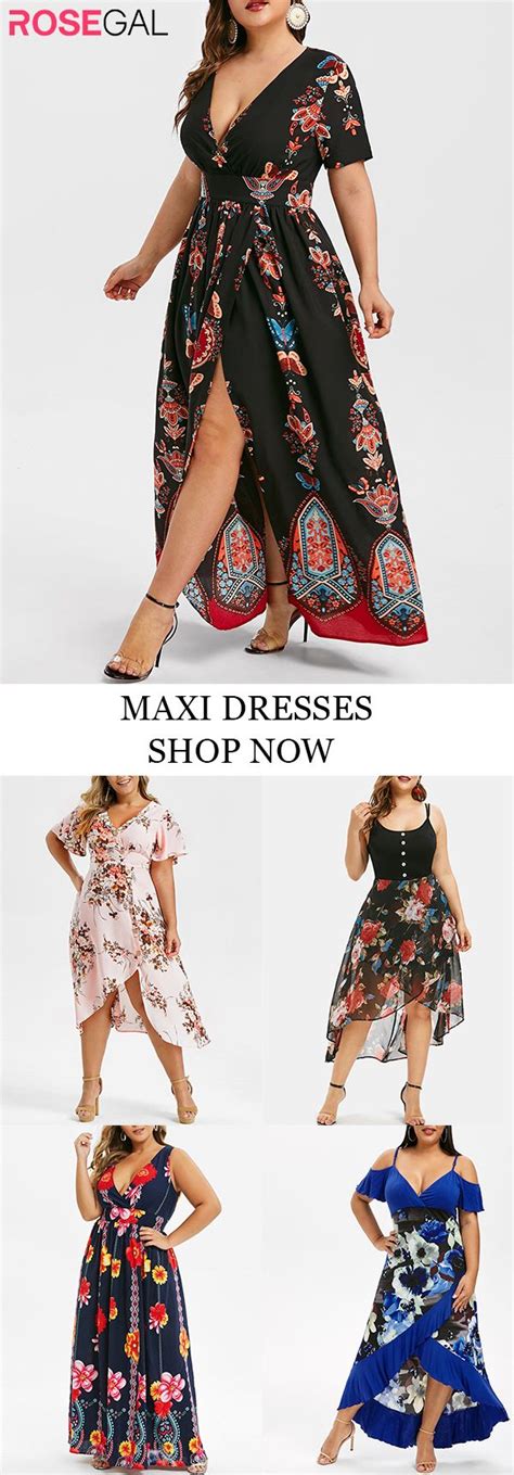 Rosegal Plus Maxi Dress Pretty Prom Dresses Spring Dresses For Women In