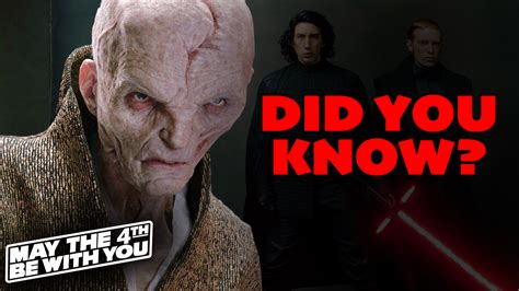 Did You Know Star Wars Day Edition Snoke Spoils Movie Titles Batman