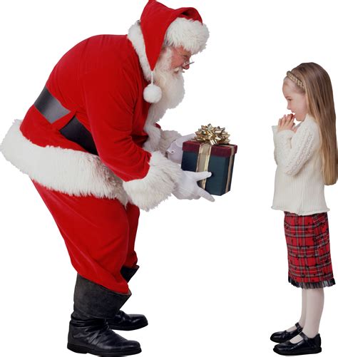 Santa Giving T To Child Png Image Purepng Free Transparent Cc0