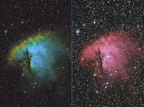 Pacman Nebula In Two Palettes Astrodoc Astrophotography By Ron Brecher