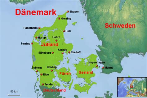 Planen sie ihren urlaub mit der karte von dänemark. StepMap - Dänemark Jütland - Landkarte für Deutschland