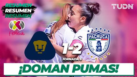 Resumen Y Goles Pumas Pachuca Liga Mx Femenil Cl J