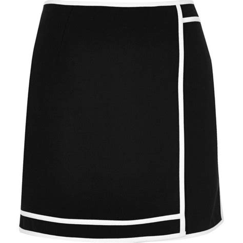 River Island Black Sports Mini Skirt 96 Brl Liked On Polyvore