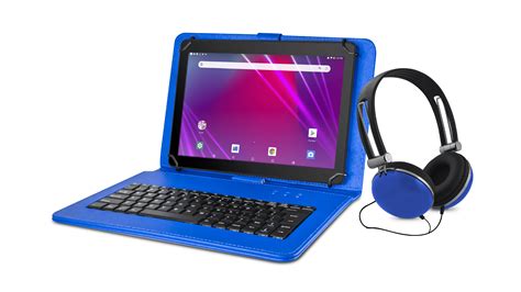 Ematic 101 16gb Tablet With Android 81 Go Keyboard Folio Case And