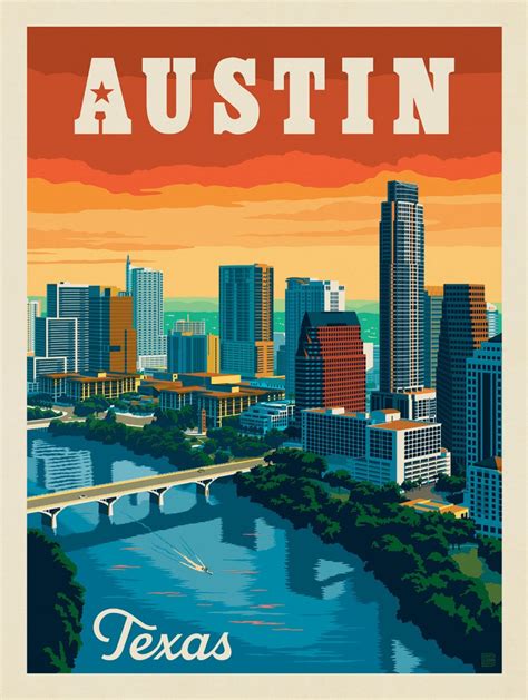 Austin Art Print Texas Skyline Prints Digital Prints