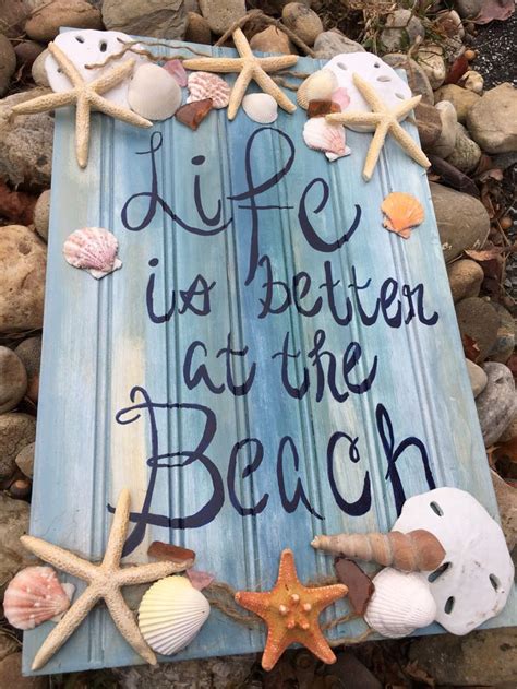 Life Is Better At The Beach Sign Rustic Beach Wall Decor Etsy Beach