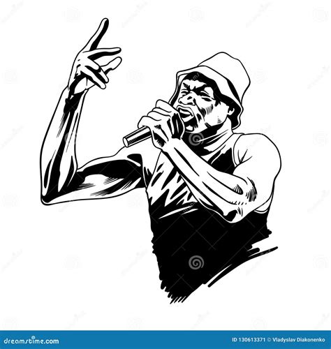 Rap Singer Vector Illustration Stock Vector Illustration Of Star